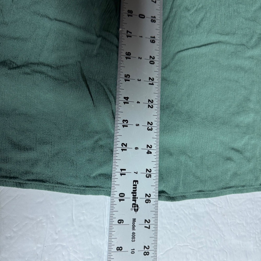 Orvis Womens XXL Button Down Crepe Top Lot 3 Black Green Blue Short Sleeve - Picture 5 of 7